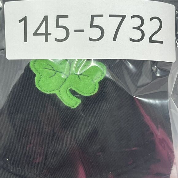 Hallmark Luck O The Irish Hat Adult One Size Adjustable Black Green Embroidered - Picture 11 of 11